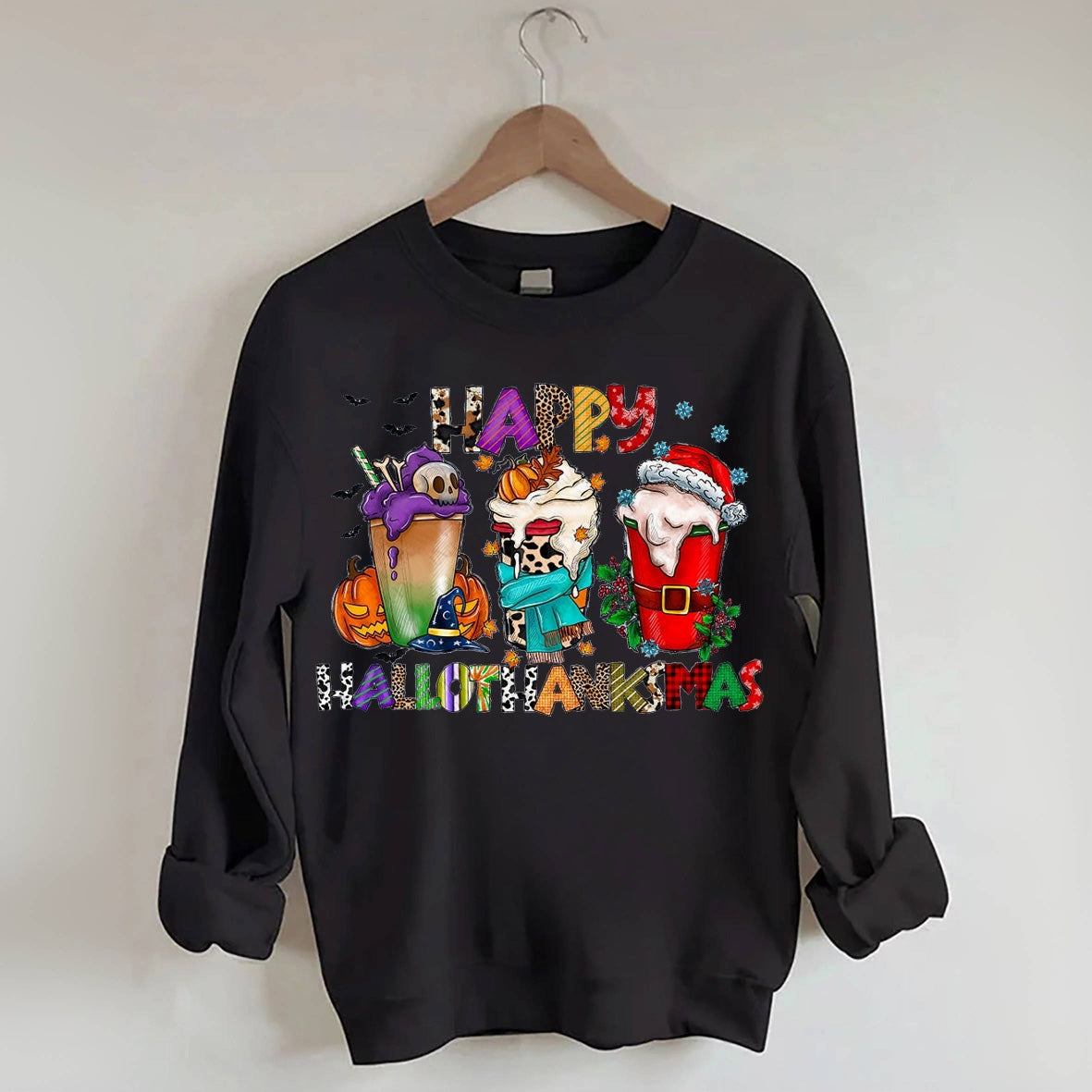 Happy Hallothanksmas Casual Sweatshirt
