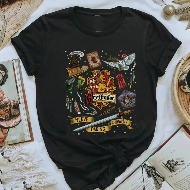 Lion Gryffindor Shirt,  HP Universal Potter Shirt