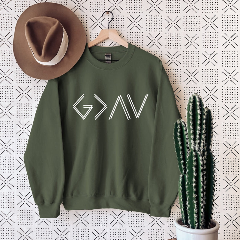 God is Greater Than the Highs and Lows sweatshirt