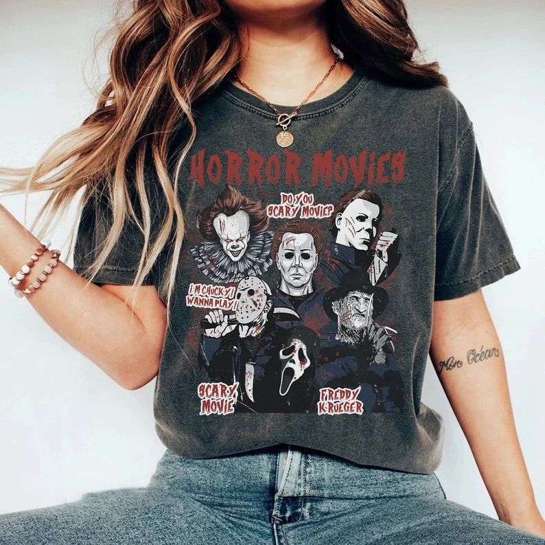 Retro 90s Horror Movies Shirt